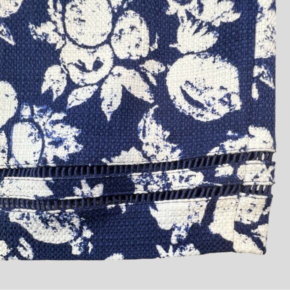 Talbots Shift Dress SZ 10 Textured Whimsical Mixed Fruit Print Midi Knee Preppy - Picture 8 of 10